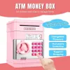 Elektronisk spargris Safe Money Box Tirelire för barn Digitala mynt Kontant Saving Säker insättning ATM MASSIEG Present barn L251F