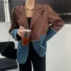 女性のスーツブレザーUNXX春秋新しい屋外服ジャケットデニムステッチレディーススーツラペル長袖女性コートカーディガンブレザー女性トップC240410