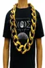 Chains Fake Big Gold Chain Men Domineering HipHop Gothic Christmas Gift Plastic Performance Props Local Nouveau Riche Jewelry7652966