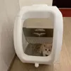 半自動猫プラスチックのゴミ箱半閉じた猫トレーニングトイレ子猫セルフクリーニングベッドパンペット糞シャベル製品