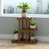 Houten 3 -laags plantaardige rek Meerdere bloempotten houder plank indoor buiten planter display planken eenheid voor patio