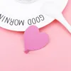 Hooks 5Pcs Heart Shape Seamless Sticky Hook Stainless Steel Wall-mounted Coat Hat For Home Office (Pink)