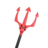 Halloween Stage Props Axe/Red Trident Viking Medieval Costume Cosplay Ax Devil Novelty Red Three-pointed Pitchfork for Children