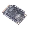 Kartlar Kartlara Ekle Mini PCIE PCI EXPRESS 4 bağlantı noktasına SATA 3.0 Dönüştürücü SSD HDD SATA3 Denetleyici Genişleme Kartı SATA Çarpan