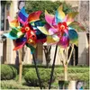 Garden Decorations Fruit Reflective Windmills Children Kids Toys Bird-Scaring Wind Spinner Easy Installation Orchard Protection Drop Dhlua