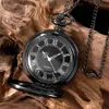 Pocket Watches Steampunk Copper Vintage Hollow Gear Hollow Quartz Pocket Necklace Pendant Clock Chain Mens Chain Gift Y240410