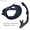 Dykmasker Uppblåsbar dykning Face Mask Goggles Anti Fog Diving Swimming Breathing Tube Set Y240410
