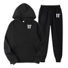 Men's Tracksuits Autumn Men Digital Printing Tracksuit 2 Pieces Sets Hooded Sweatshirt Drawstring Pants Male Hoodies Running Sportswear