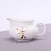 Chinese Tea Set Accessory, Chahai Fair Mug, Tea Devider, Small Ceramic Pitcher, Eagle Mouth Tea Cup, Coffee Milk Jug Matte White