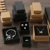 Boîtes de bijoux en carton de haute qualité Cadeaux présents Boîte d'affichage de rangement pour le collier Boucles d'oreilles Ring Square Rectangle