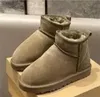 Diseñador clásico de mujeres Ultra mini plataforma de botas de nieve Mujeres Men castañas Botas de tobillo de invierno