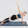 Портативное ультрафиновое волокно йога одеяло 185x65 Мягкая удобная печать быстросохнутая не скользящая коврик для йоги.