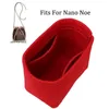 Fits pour nano nano nanet sac de seau en feuilles insérer des sacs de toilettes à main de sac à main