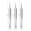 Cell finnar Blackhead -klipp med ljus Acne nål pincezers Comedone Acne Extractor Blemish Pimples Acne Needle Removal Tool