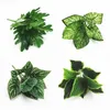 Kunstmatige groene bladeren voor bloemstukken, plastic planten, doe -het -zelf, bruiloft, huis, tuin, tafeldecoratie