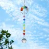 Tree of Life Suncatcher Crystal Ball Prism Pendant Rainbow Maker Hanging Sun Catcher Gemstones Ornament Ornament Home Garden Decor
