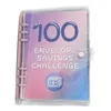 100-Tage-Umschlag Challenge Kit Buckle Fixing Geldsparen Budgetplaner Glitter Binder