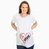 Baby laden voetafdruk grappige zwangerschap t-shirts tops hot sale zwangerschapskleding zwangere vrouwen zomer plus size kleding