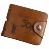 men's Short Wallet Retro PU Leather Large Capacity Buckle Wallet Multi Card Fi Horiztal Zero,Safe and Durable u5dj#