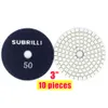 80 mm 3 Zoll Nass Diamant Polishing Pads 10 Stück weißer Diamantpolster für polnischem Granitstein Marmor Beton Terrazzo abrasiv