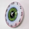 Collée oculaire réaliste avec horloge murale verte Ortométriste Office Clinic Art Art Decor Medical Art Science Ophthalmologiste Cadeau