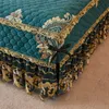 New Soft Crystal velvet Quilting 3pcs bed cover Bed Skirt Bedspread Bed Sheet Bed Cover Pillowcase Bedding Set