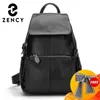 Zency Fashion Soft Genuine Leather Large Women Backpack High Quality A Ladies Daily Casual Travel Bag Knapsack Schoolbag Book 211314p