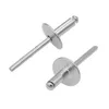 20pcs M3.2 Dapingtou Aluminium Blivet Rivet Big Brim Aluminium Rivets 9 mm Diamètre de capuchon 6.4 / 8 mm Longueur