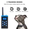 Collier d'entraînement pour chiens télécommandés, vibration imperméable, profonde, choc électrique, lumière LED pour chiens de compagnie, produits en train, 1000m