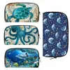 Sea Animal Tartaruga Tartaruga Octopus Dolphin Mulheres Meninas Men Men Bolsa causal Mey Cartão de moeda Bolsa Phe Holder LG Sacos de embreagem F2EE#