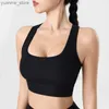 Yoga Outfits Solid color breathable underwear without steel ring sports bra outer wear yoga small tank top gym quick dry womens underwear Y240410