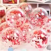 12 Zoll 15pcs Rose Gold Confetti Latexballons, Babyparty, Hochzeitsdekoration, Kindergeburtstag Barty