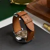 FUYIJIA 16 mm ~ 22 mm Epsom Cow Hide Watch Bands Master Handmade Mandrom Moth Watch Pin de sangle de substitution Boucle de cuir authentique