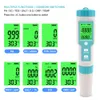 7 en 1 Ph / TDS / EC / ORP / S.G / Salinité / Température Multi-paramètre Pocket Water Quality Tester pour les piscines Aquariums d'eau potable