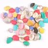 5 -stks GOUD VERPLAATSEN DRAAGSE SHURE STRAND Decor Natural Sector Seashells for Craft Home Diy Charms Handmade Pendant Ornament TR0334