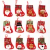 Sack quente de presente de natal Papai Noel, árvore de natal, decoração pendurada mini meias de floco de neve
