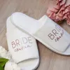 Personalized Wedding Slippers Bridesmaid Gift Disposable Open Toe Slippers Bachelorette Party Spa Soft Covered Toe Slippers