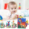 Kids 3D Animal Tails Cloth Book Baby Puzzle Montessori Toy Newborn Developly Development Books التعلم التعليمي الهدية