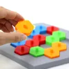 Barn montessori tänker pussel leksaker interaktivt brädspel geometrisk form färg logisk matchande pedagogiska sensoriska leksaker