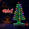 3D Christmas Tree LED DIY KIT 3/7 ألوان/باللون الأحمر الأخضر الصفراء الصفراء الشجرة عيد الميلاد مضيئة وحدة الأنبوب الإلكترونية ديكور العطلة