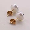 El oso pendien Fashion stainless steel Panda pearl stud earring for women No Fade Brand Jewelry Original Design