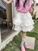 Old kids double falbala skirts 2024 summer big girls elastic waist princess skirt fashion children clothing Z7624