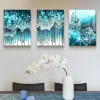 Blue and White Water Square Round 5D DIY Diamond Målning Abstract Art 3 PCS/Set Full Diamond Embroidery Home Decor Triptych