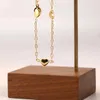 Anhänger Halsketten süße und schöne Pfirsichherzhülle Halskette Retro Seven Love Halskette Schlangeketten Kettenklee Halskette 240410