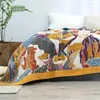 Decken Baumwolldecke Multilayer Gaze Handtuch durch einzelne doppelte Sommer Cool Cover Dünnes Quilt Bettblatt Schlafzimmer verfügbar