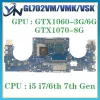 Moederbord GL702VM laptop moederbord voor ASUS FX70V GL702VMK GL702VSK GL702VS GL702VML GL702 Mainboard I5 I5 i7 I7 GTX10603G/6G GTX1070/8G