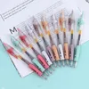 6/30Pcs Vintage Colour Retractable Gel Pen Writing Refills Painting Graffiti Colored Ballpoint Pens School Office Stationery