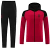 24 25 Tracksuit van volwassenen tussen voetbalopleiding Set 2024 2025 ERIKSEN Vidal Barella Hakimi voetbal Lange ritsjack Milans Hoodie Tracksuits Jogging Kit