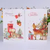 8pcs / set Carte de voeux avec enveloppes joyeux Noël meilleurs vœux vierges de remerciement cartes-cadeaux