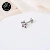 G23 titanium oreille cartilage ongle filet interne soudé à cinq points étoiles titanium perçage cadeau de pote d'oreille de lady